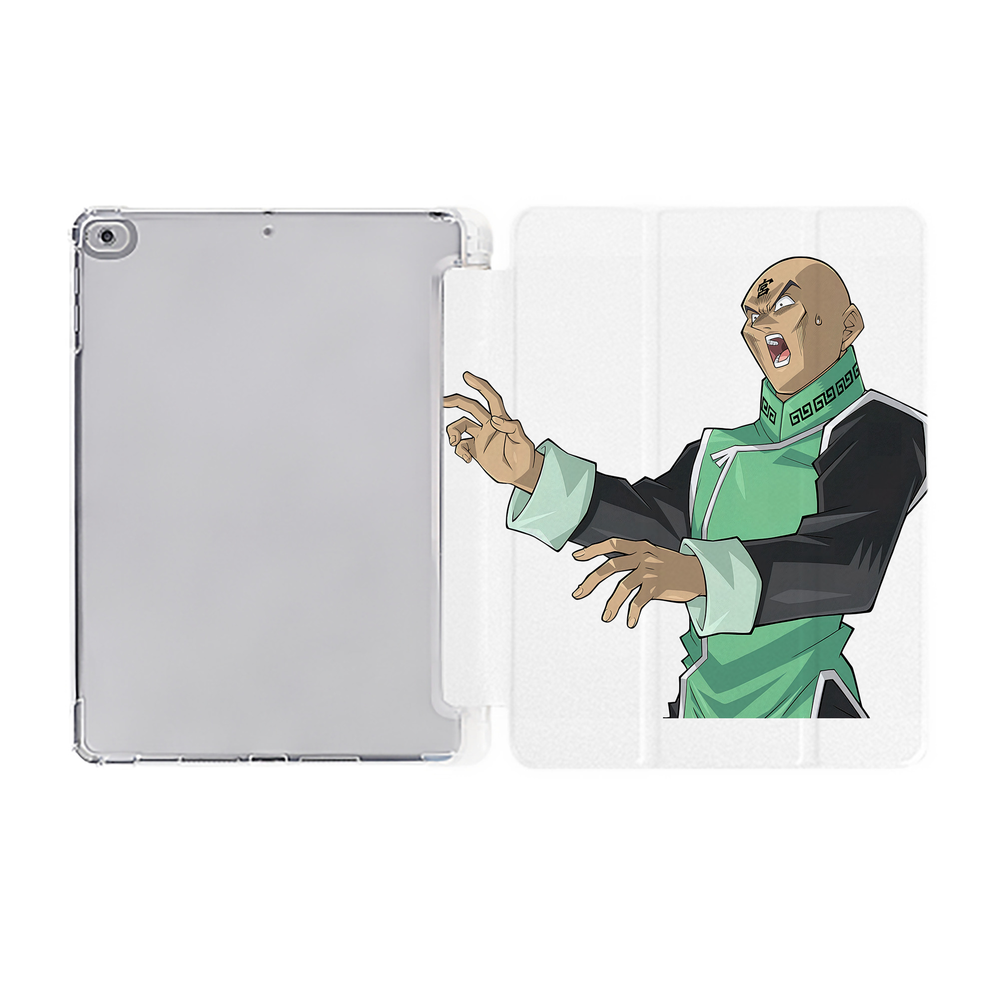 （画像用） 遊☆戯☆王 Yu-Gi-Oh! IPad ケース ペン収納付き 三つ折りスタンド PUレザー×シリコン 対応機種9.5/10.5/10.9インチ